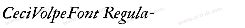 CeciVolpeFont Regula字体转换